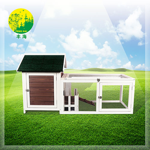 Wooden Rabbit Hutch with run