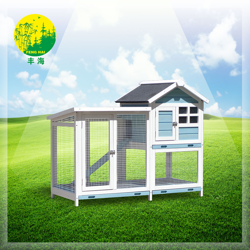 Pet Rabbit Hutch with Outdoor Run